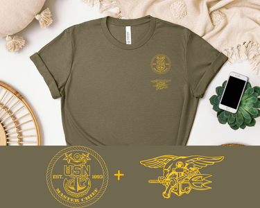 Navy Master Chief SEAL T-Shirt - Gold Collection